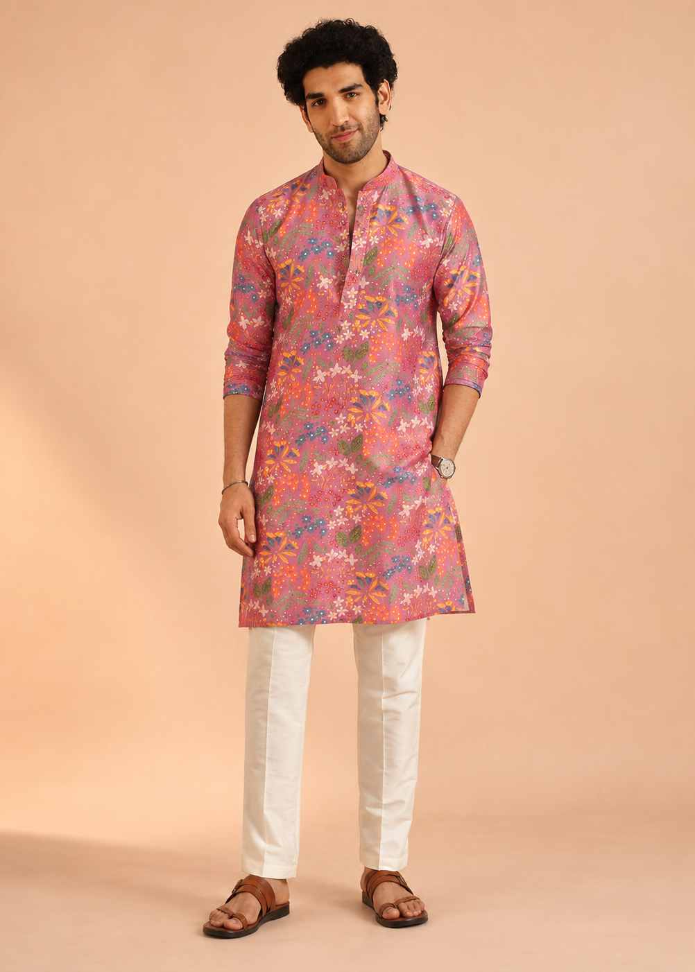 Gulnaar Printed Kurta Trouser Set