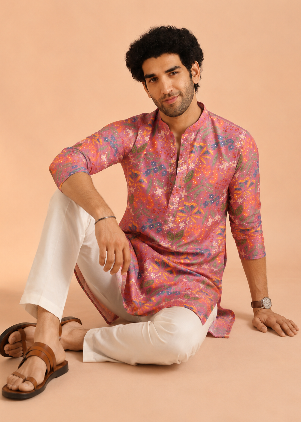 Gulnaar Printed Kurta Trouser Set