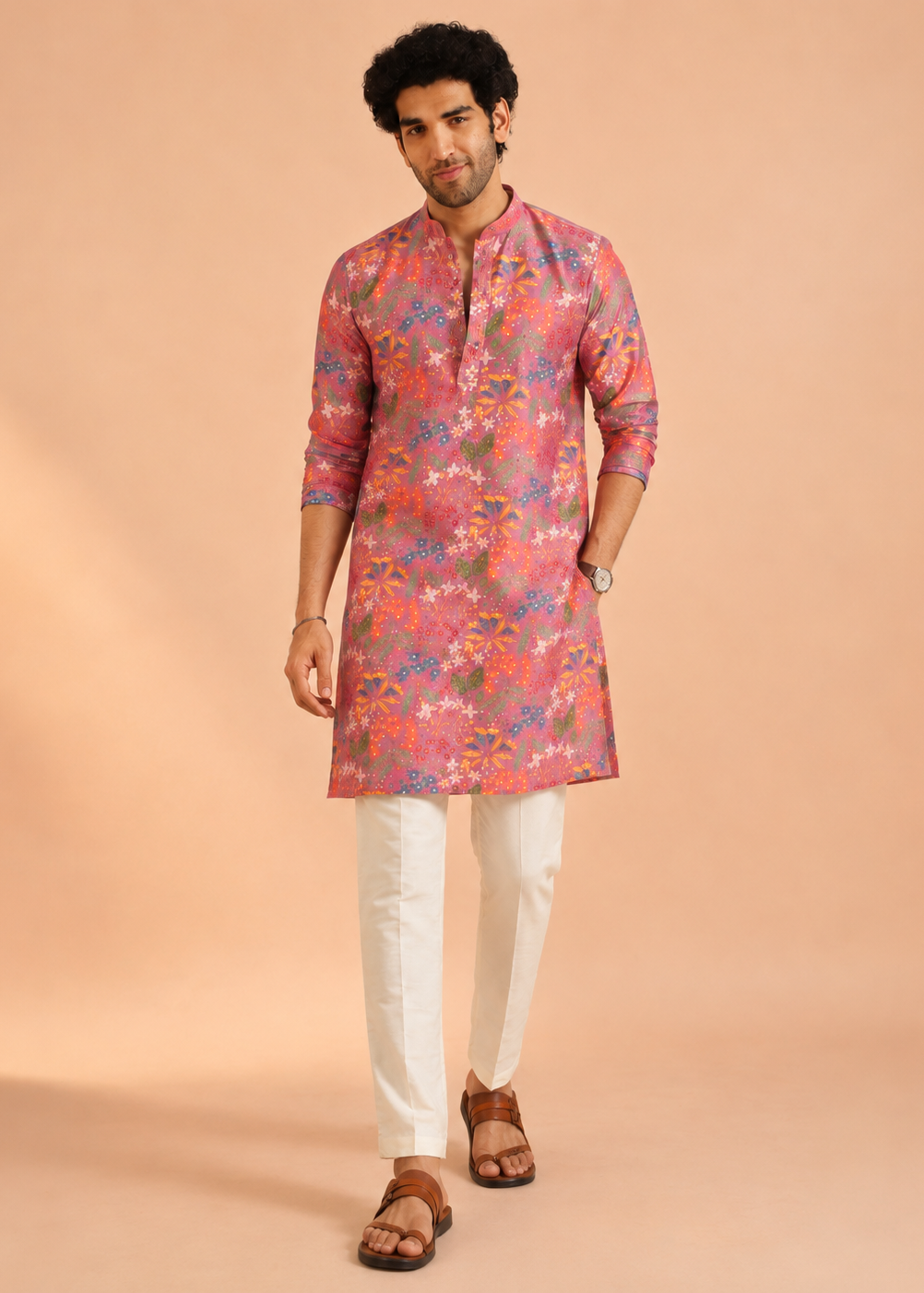Gulnaar Printed Kurta Trouser Set