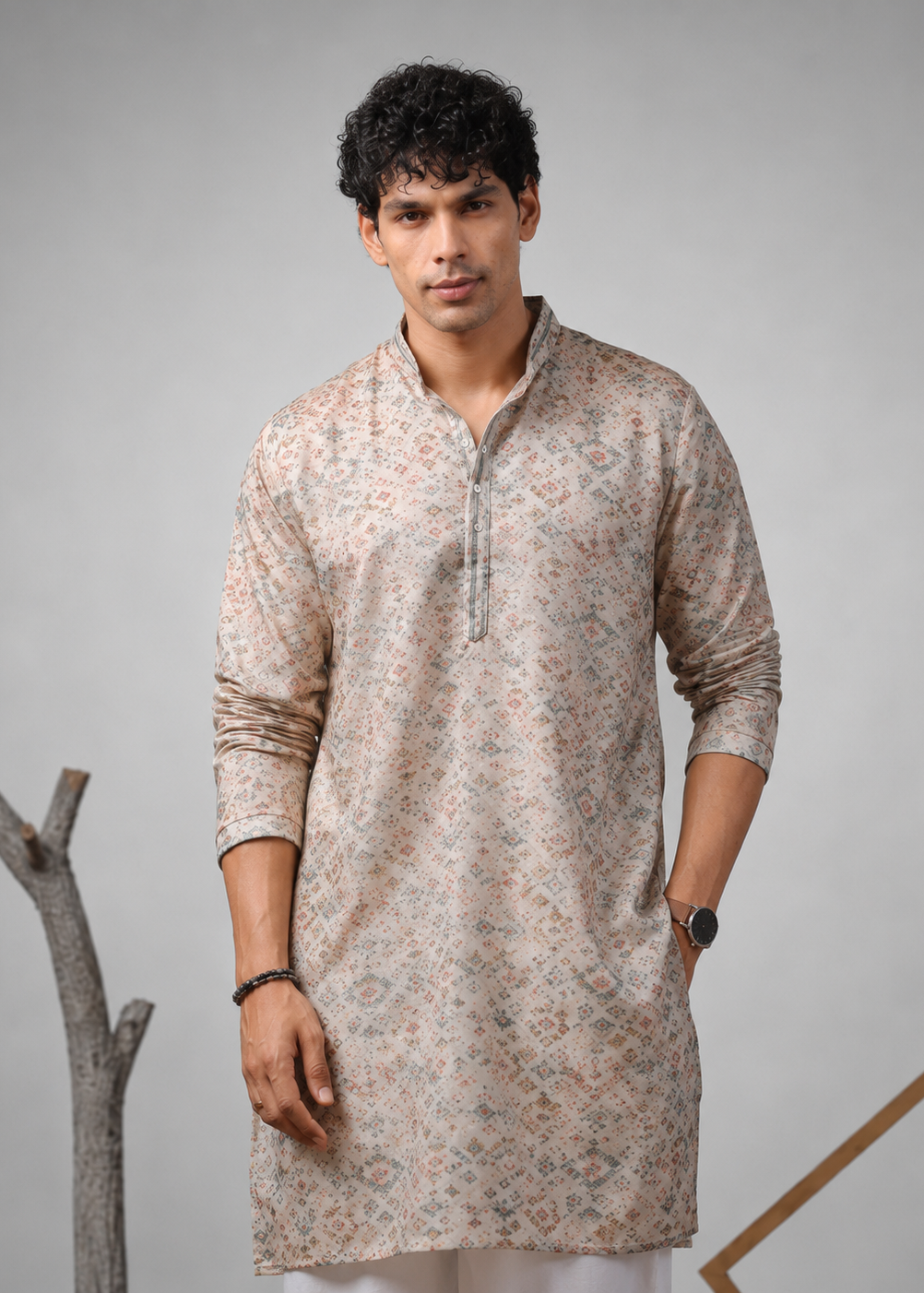 Sandstone Motif Kurta Trouser Set