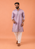 Men Pink Kurta Trouser Set