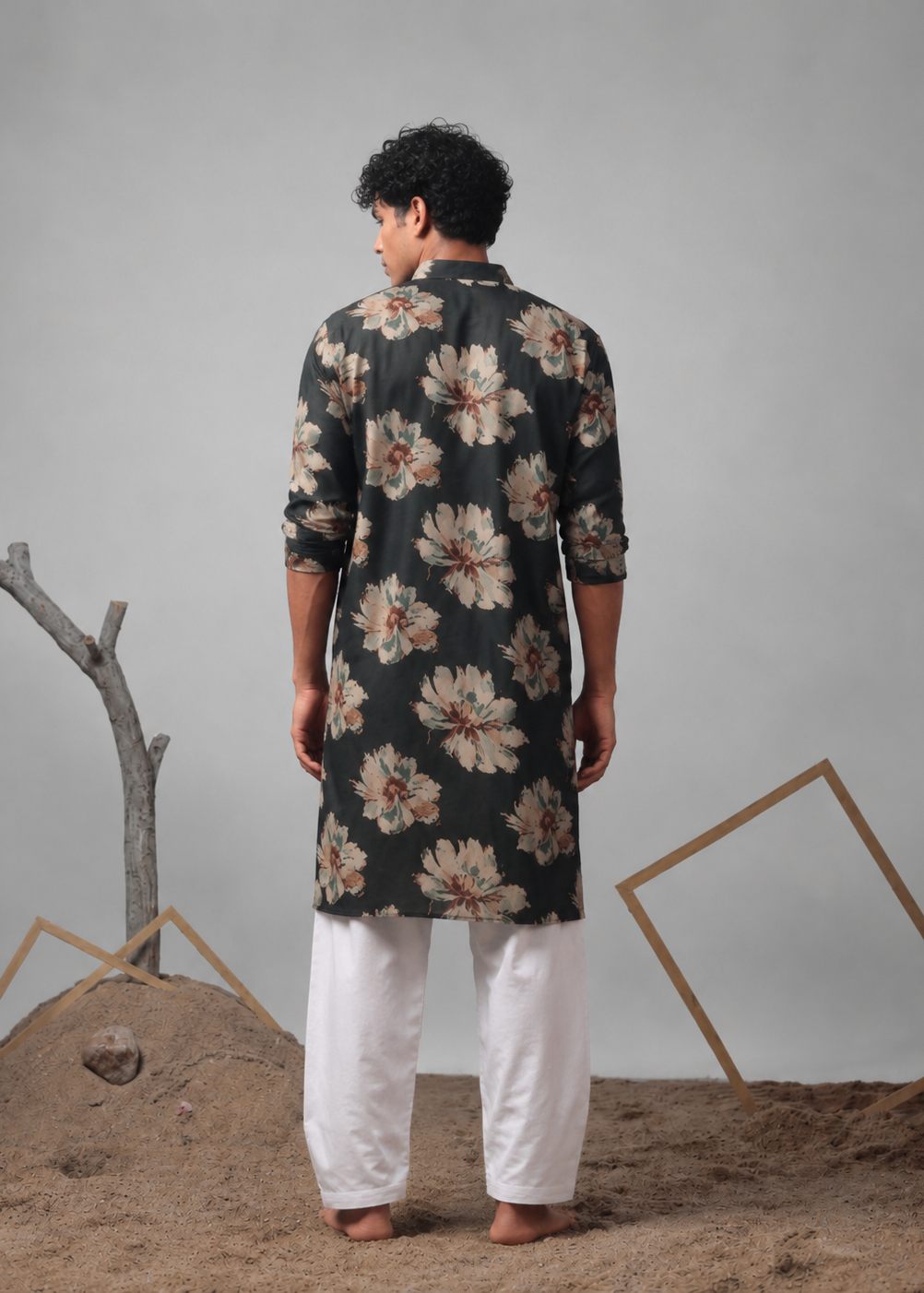 Midnight Bloom Floral Kurta Trouser Set