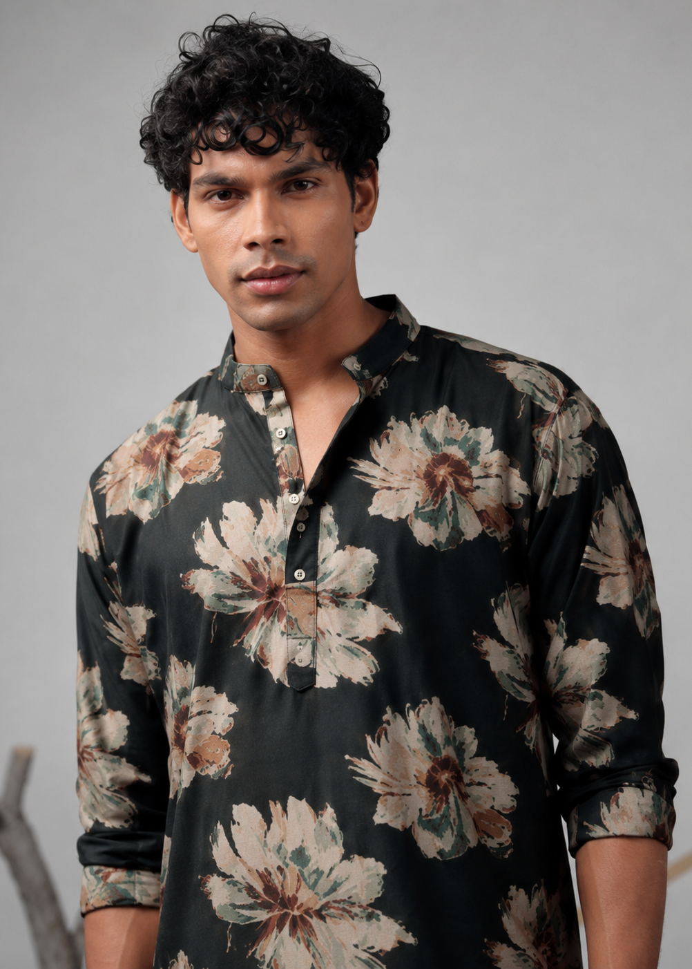 Midnight Bloom Floral Kurta Trouser Set