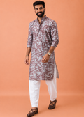 Men Abstract Aura Festive Kurta Churidar Set