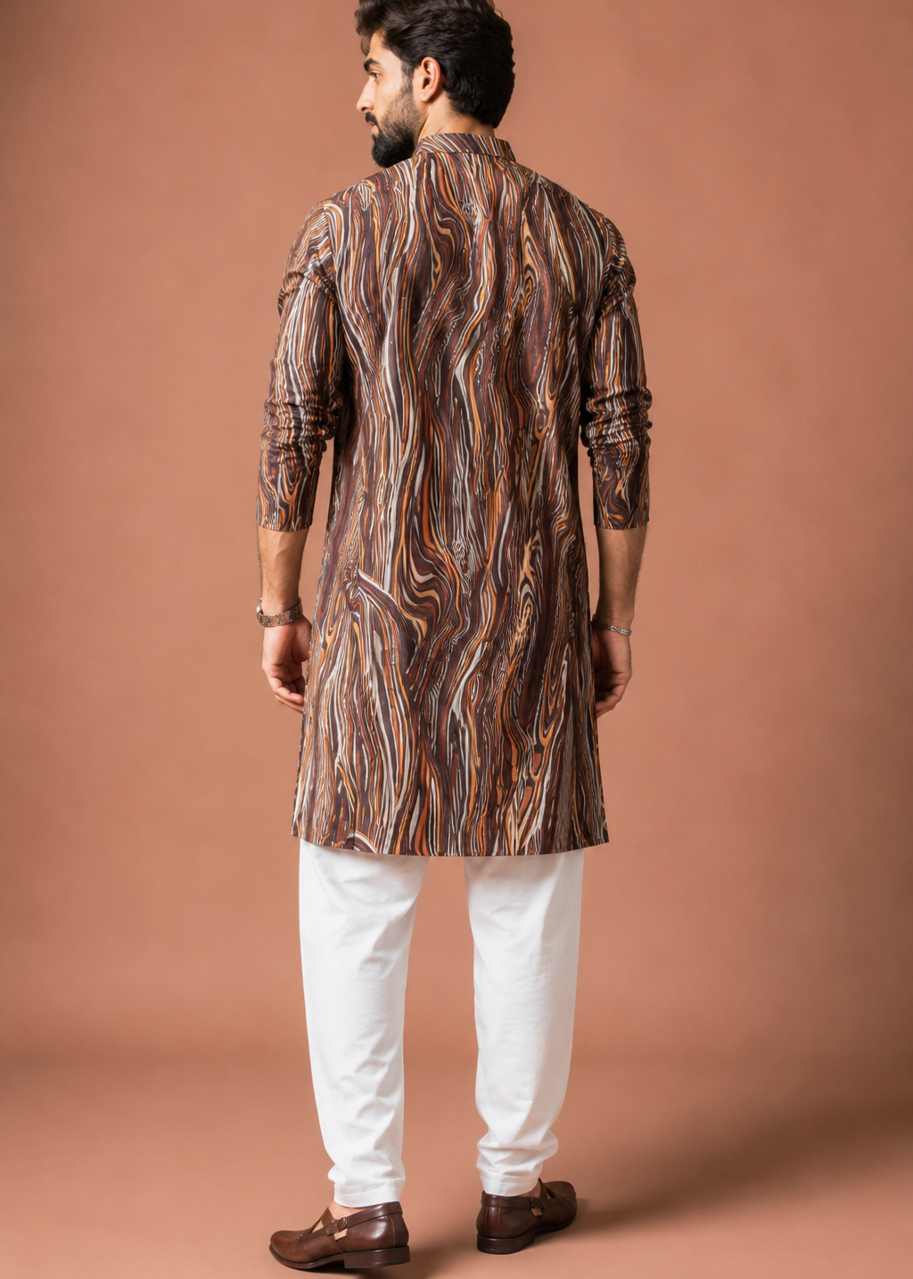 Men Multi color Abstract Print Kurta Pajama Set