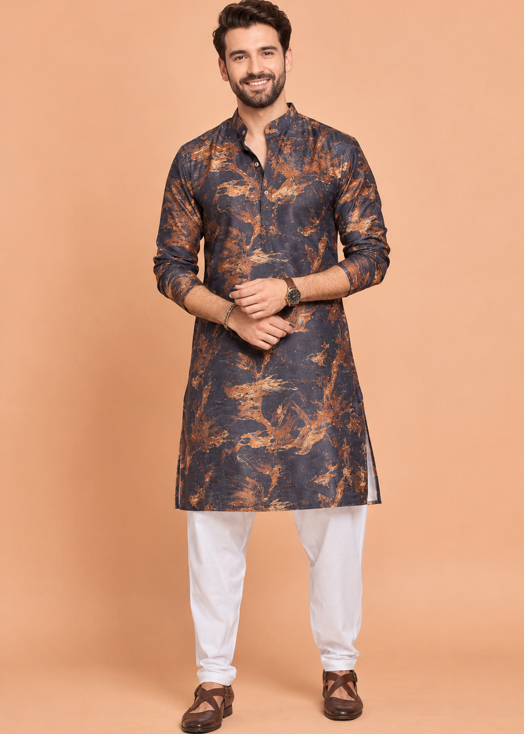 Brown Mirage Festive Kurta Set
