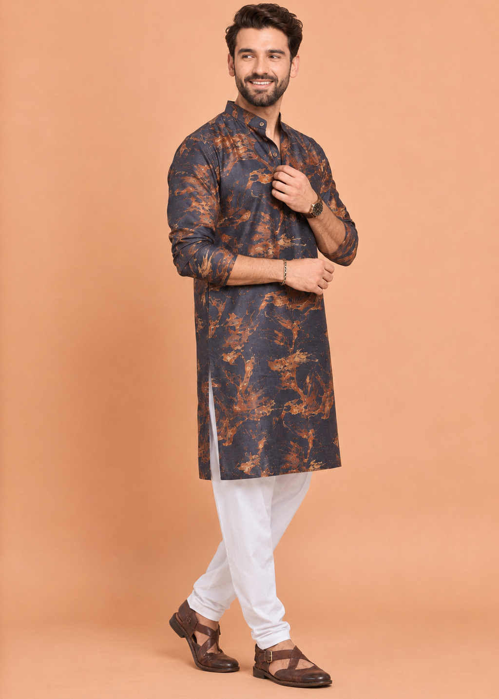 Brown Mirage Festive Kurta Set