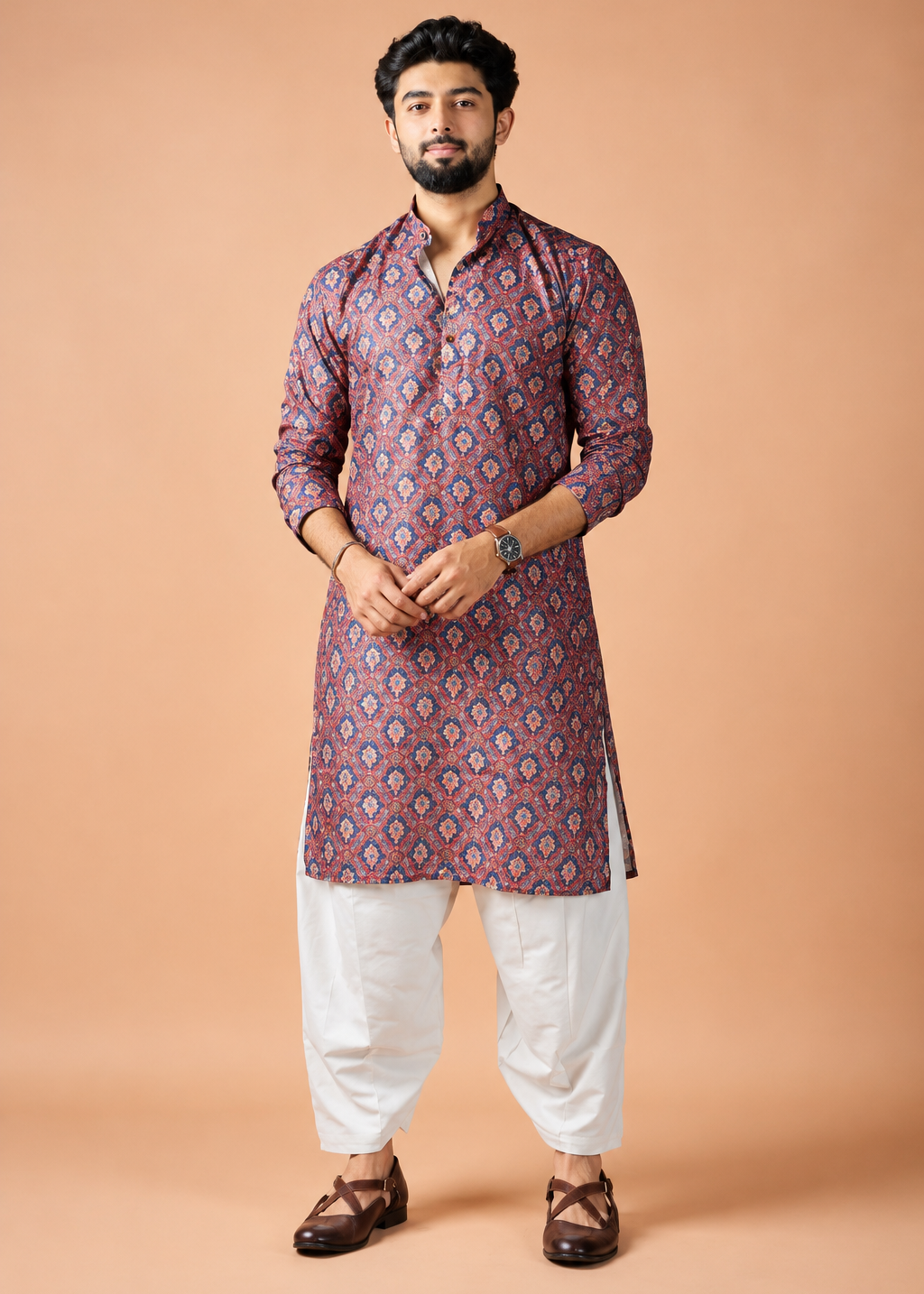 Persian Bloom Printed Kurta Patiala Set