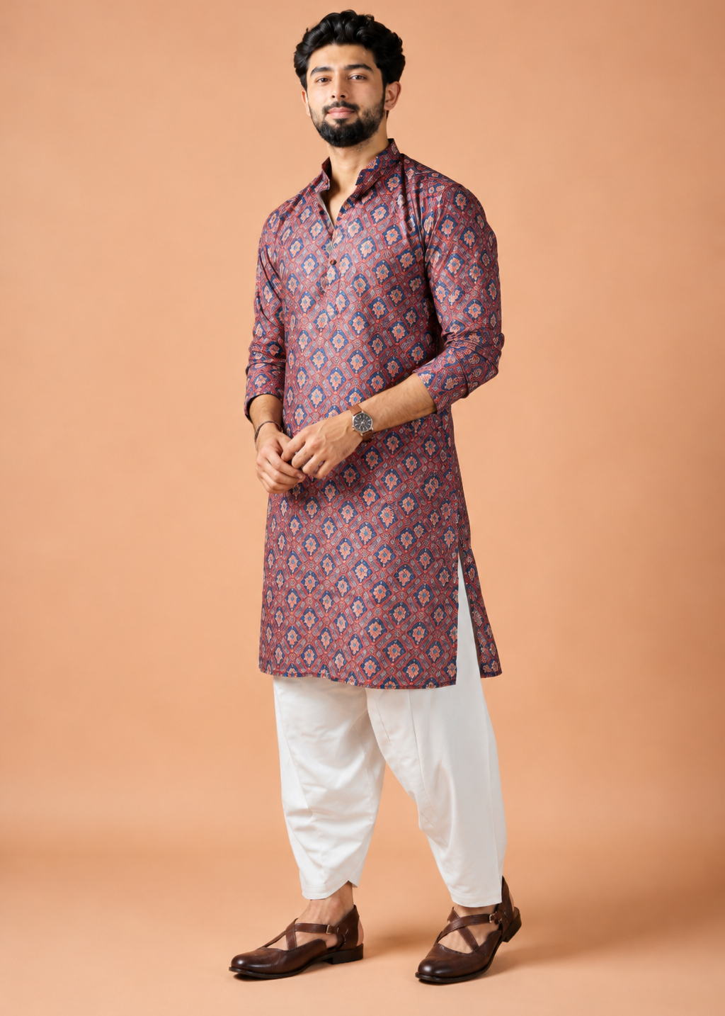 Persian Bloom Printed Kurta Patiala Set