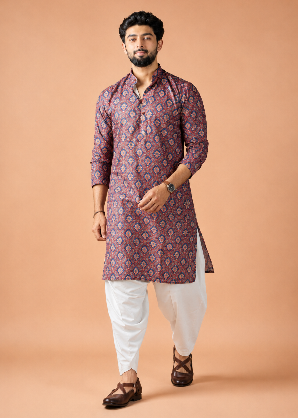 Persian Bloom Printed Kurta Patiala Set
