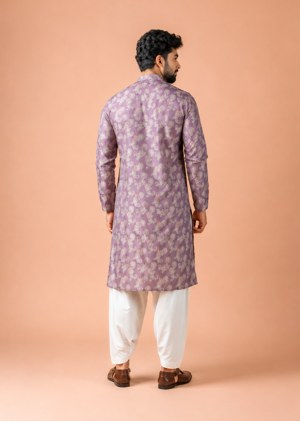 Lavender Paisley Kurta Patiala Set