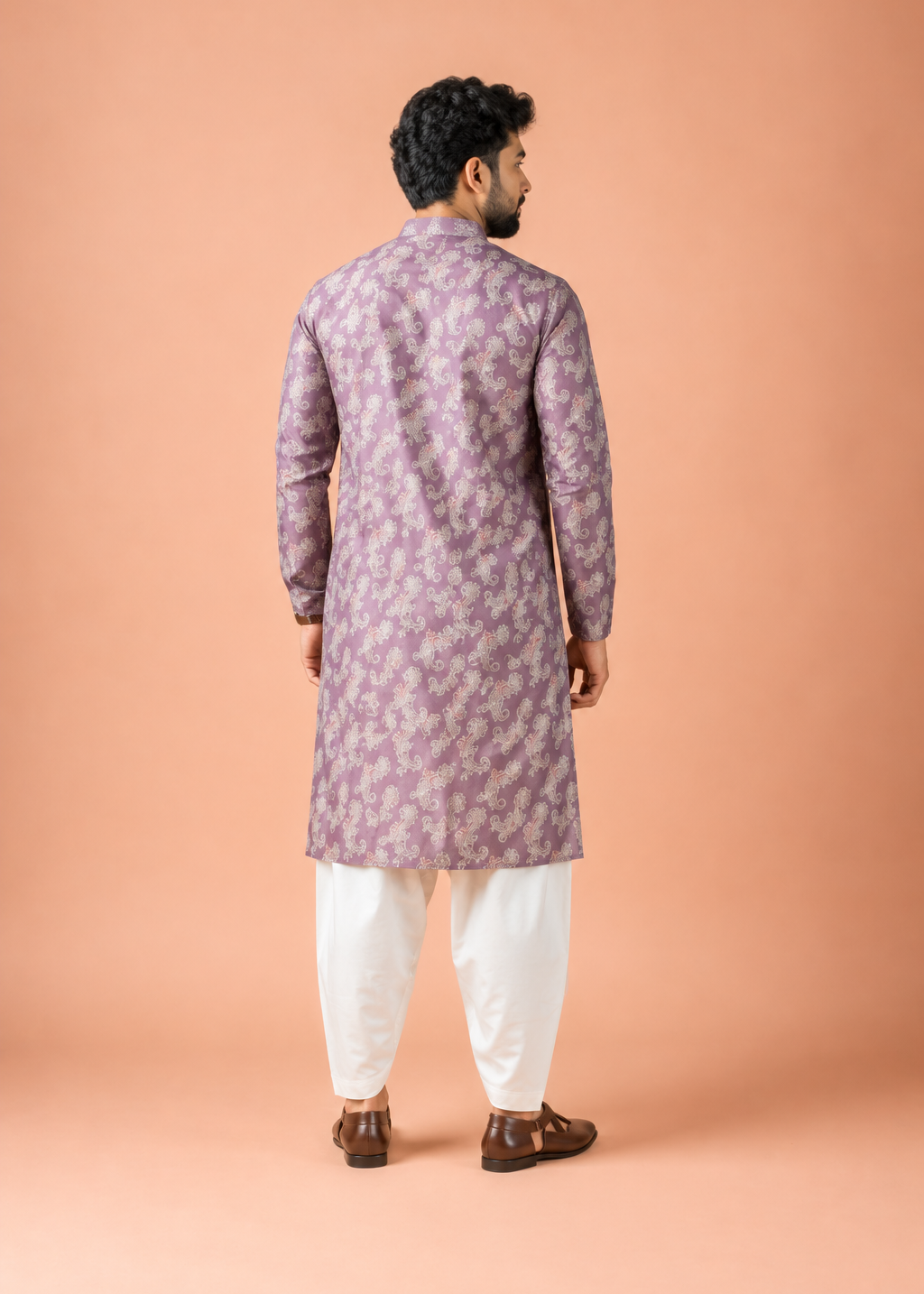 Lavender Paisley Kurta Patiala Set