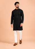Men Black Embellished Men’s Kurta Trouser Set